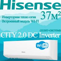 Hisense Инверторные сплит-системы серии CITY 2.0 DC Inverter AS-13UW4RYRKA05 с установкой